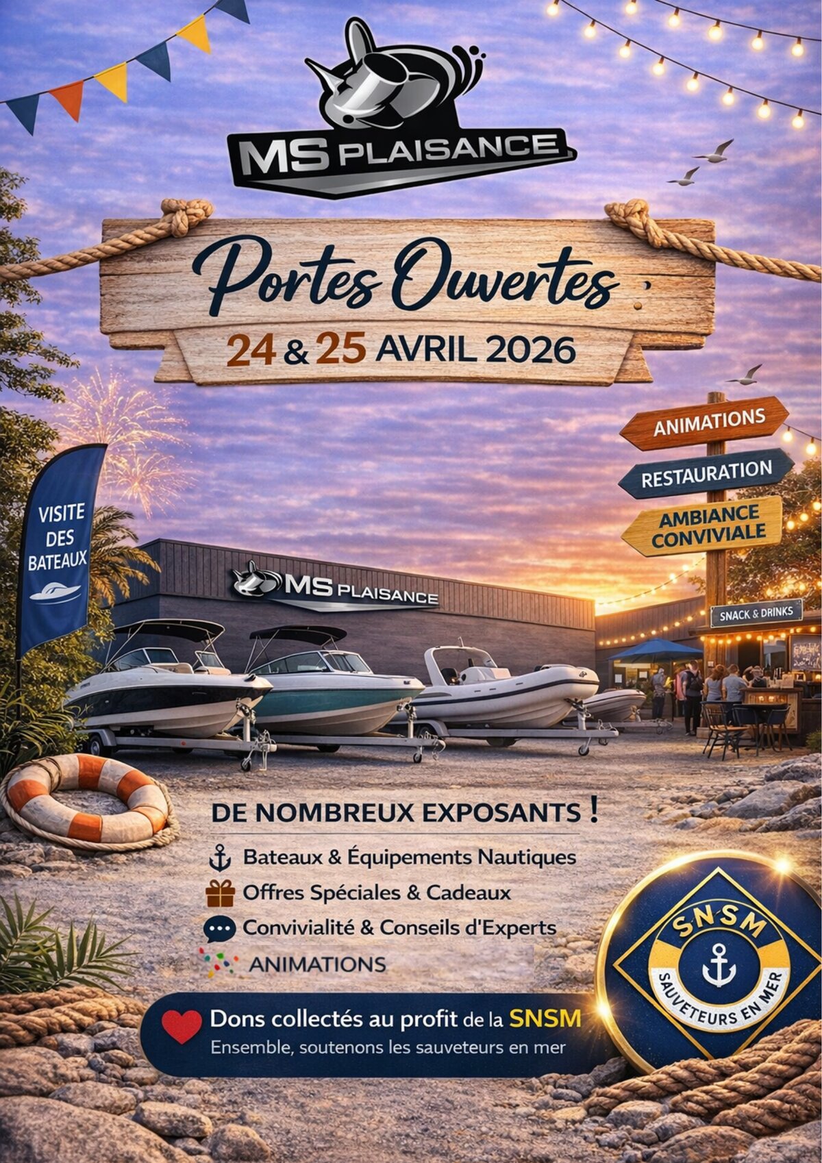 Portes Ouvertes MS Plaisance - 24 et 25 avril 2026
